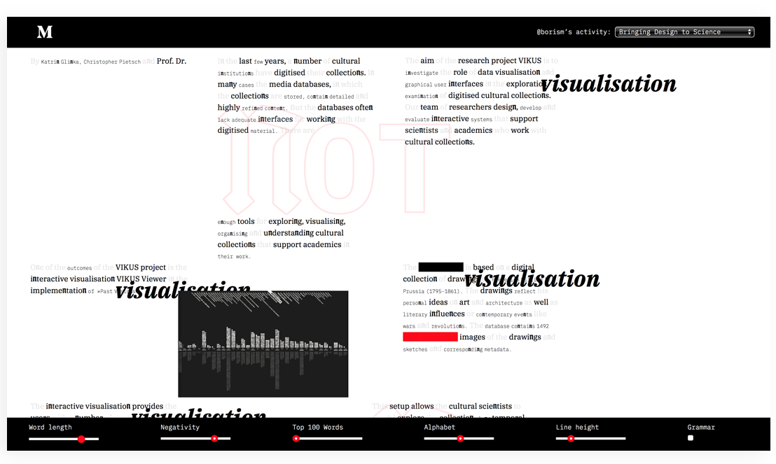 Textile Data – data visualization: whole carpet